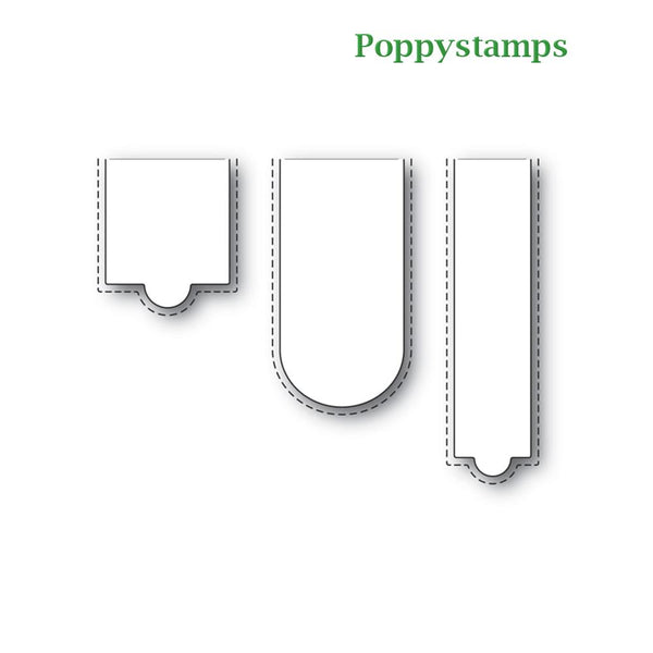 Poppystamps - Mixed Open Tabs craft die