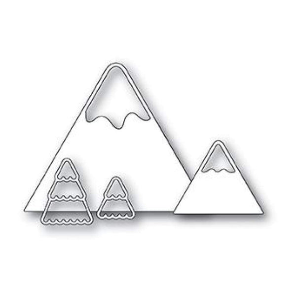 Poppystamps Die Design - Mountain Background