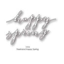 Poppystamps Dies  - Freehand Happy Spring