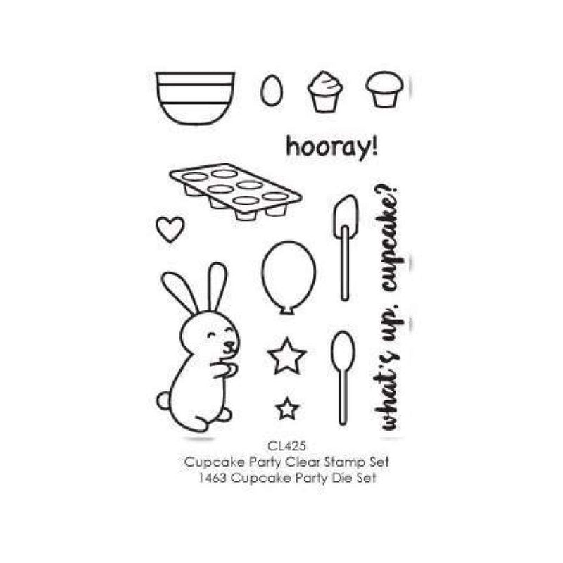 Poppystamps Stamp Sets  - Cupcake Party Clear Stamp Set