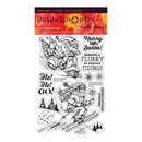 Power Poppy Clear Stamps 4 inch X6 inch Action Santa