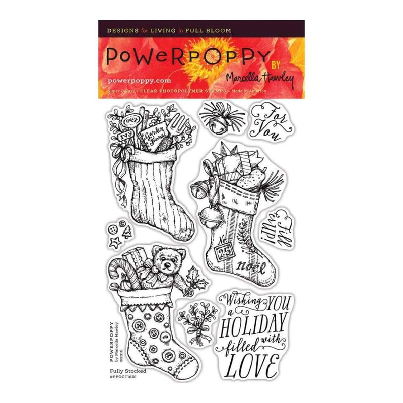 Power Poppy Clear Stamps 4 inch X6 inch Fully Stocked