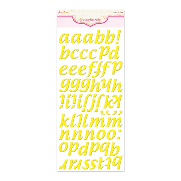 Pink Paislee - Expressions - Foam Stickers - Cushies - Alphabet - Lemon