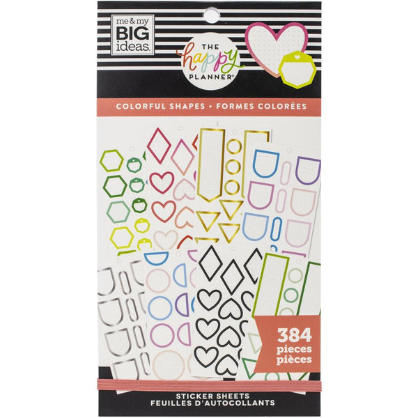 Happy Planner Sticker Value Pack - Colourful Shapes, 384 pack