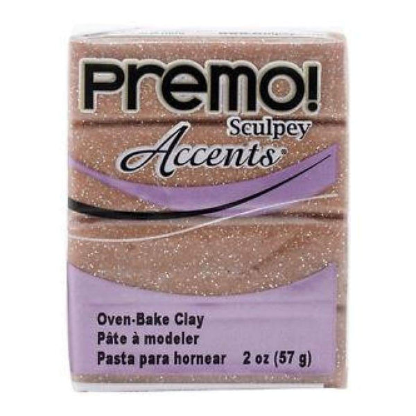 Premo Sculpey Accents Polymer Clay 2oz Rose Gold Glitter