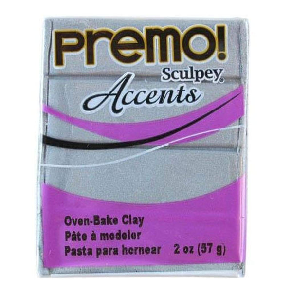 Premo Sculpey Accents Polymer Clay 2oz - Silver