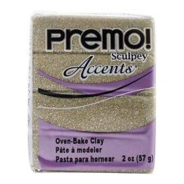 Premo Sculpey Accents Polymer Clay 2oz - Yellow Gold Glitter