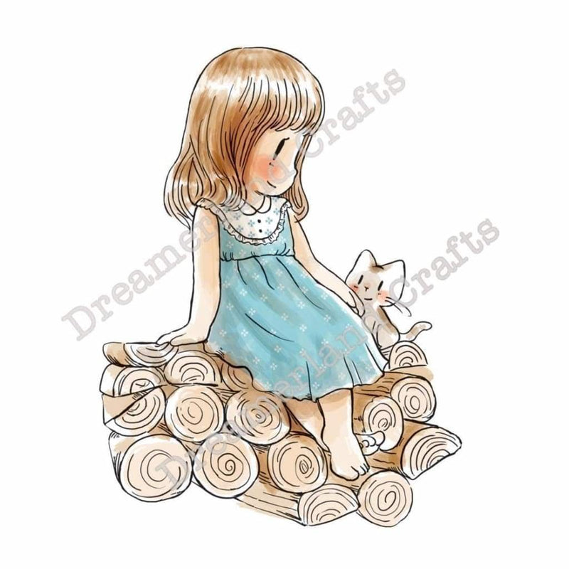 PreOrder - DreamerlandCrafts Cling Stamp 4X7 inch - Happiness Is