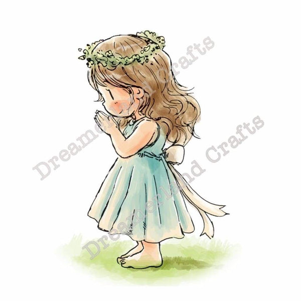 PreOrder - DreamerlandCrafts Cling Stamp 4X7 inch - Making A Wish