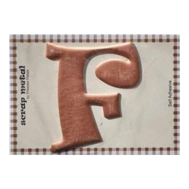 Pressed Petals - Letter F - Large - Copper