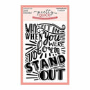 Pretty Quick Inspiring Quotes Born to Stand Out A6 Stamp