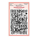 Pretty Quick Inspiring Quotes Friends are Like Stars A6 Stamp
