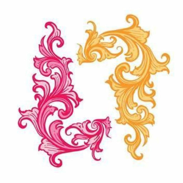 Prima Marketing - Donna Downey - Flocked Iron Ons Swirls