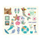 Prima Marketing - Julie Nutting Ephenera Cardstock Die-Cuts 42 pack Mermaid Kisses 24 Designs/2 Each