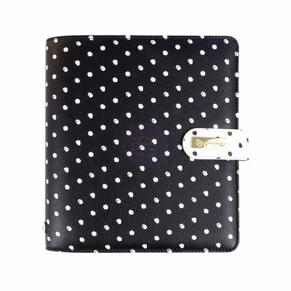 Prima Marketing - My Prima A5 Planner 9.375 inch X9.375 inch X2.625 inch In The Moment - Black with White Dots