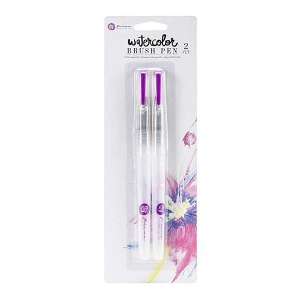 Prima Marketing Watercolor Brush Pens 2 Pack  12Mm & 15Mm