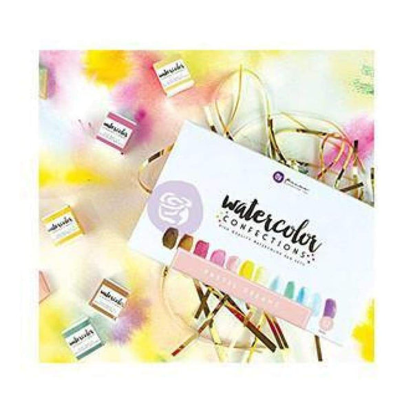 Prima Marketing Watercolor Confections Watercolor Pans 12 Pack Pastel Dreams