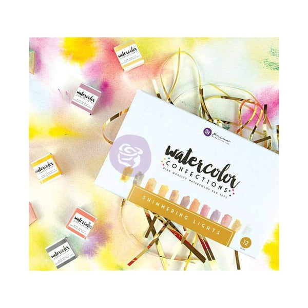 Prima Marketing Watercolor Confections Watercolor Pans 12/Pk Shimmering Lights