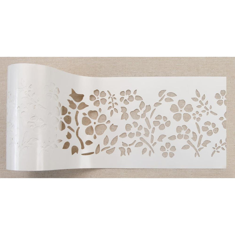 Prima Redesign Stick & Style Stencil Roll 4 inch X15yd - Royal Ann Garden