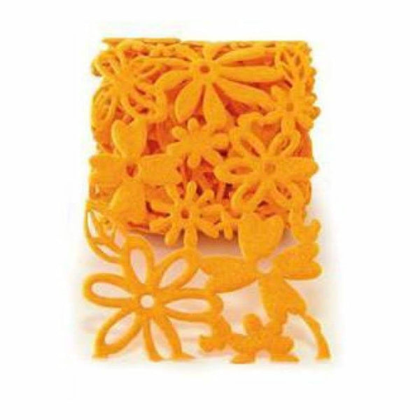 Queen & Co - 2.7 Felt Fusion Floral - Orange