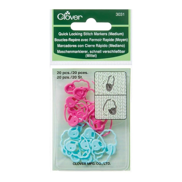 Quick Locking Stitch Markers Medium 20 pack