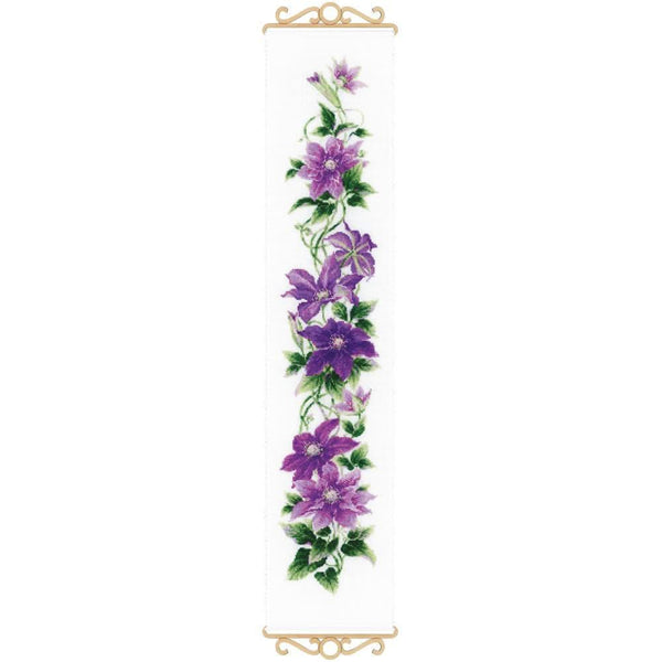 RIOLIS Counted Cross Stitch Kit 7.5X35.5 Clematis (14 Count)