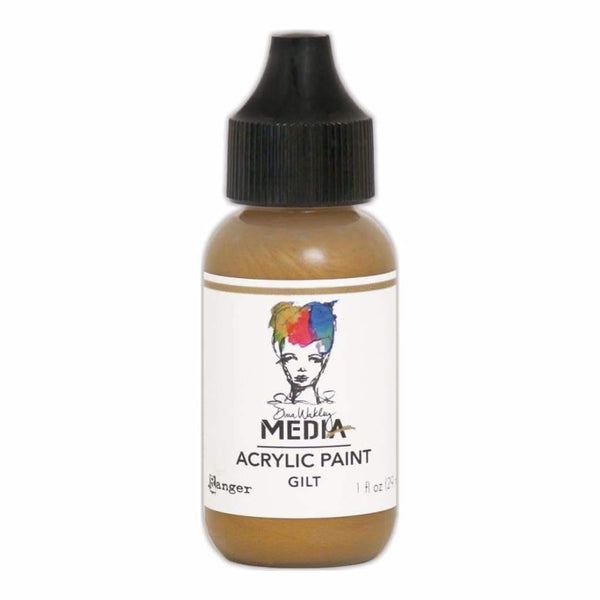 Ranger - Dina Wakley Media Heavy Body Metallic Acrylic Paint 1oz Gilt