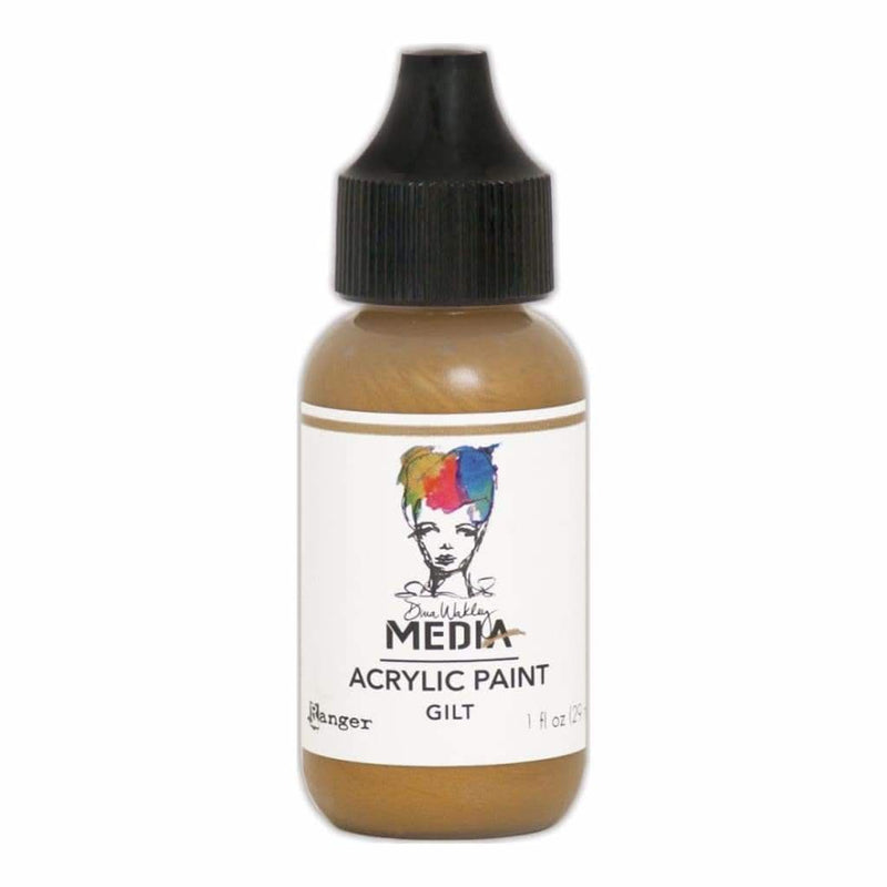 Ranger - Dina Wakley Media Heavy Body Metallic Acrylic Paint 1oz Gilt