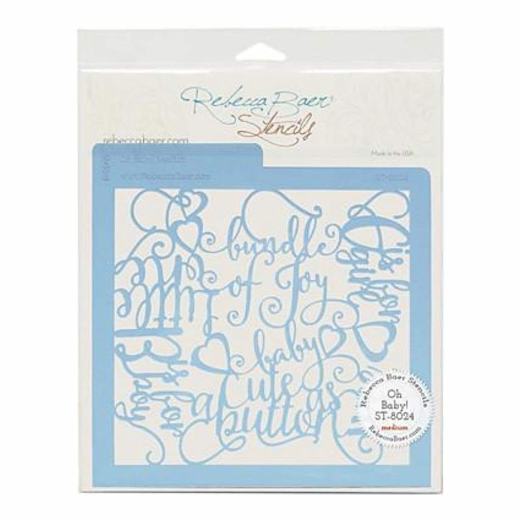 Oh Baby Cake Stencil - 3 Inch Laser Cut Mylar For Airbrushing And Decorating Sweet Treats
