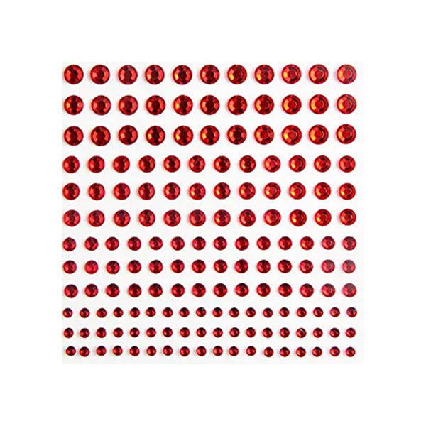 Poppy Crafts Self-Adhesive Rhinestone Sheet - Red
