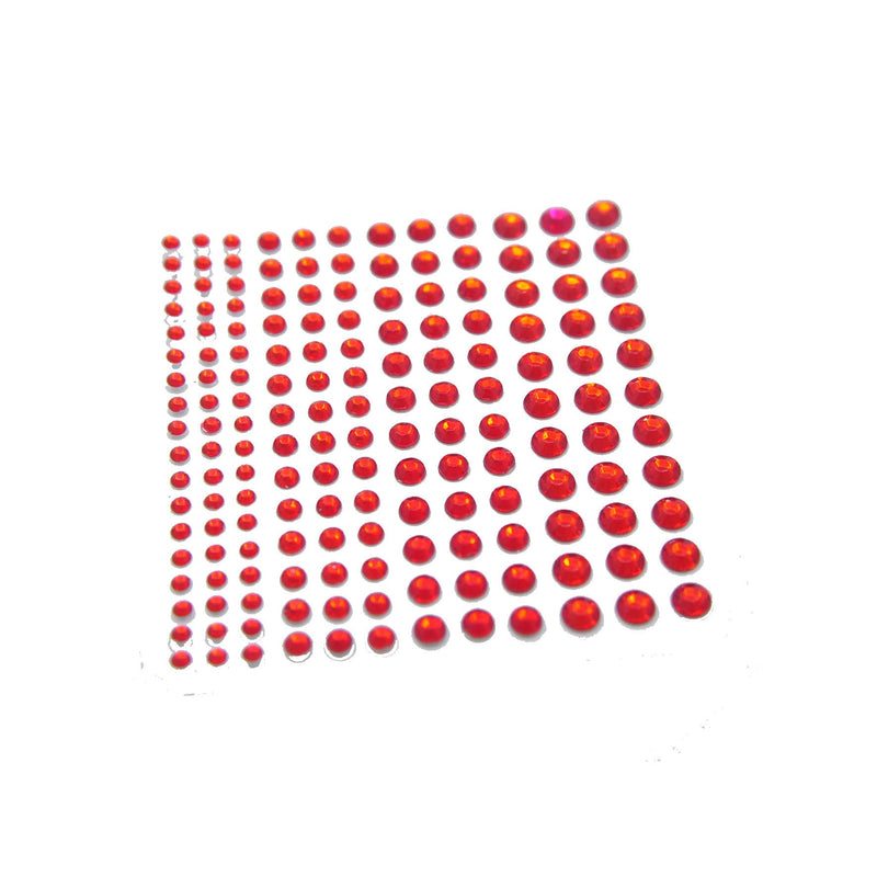 Poppy Crafts Self-Adhesive Rhinestone Sheet - Red