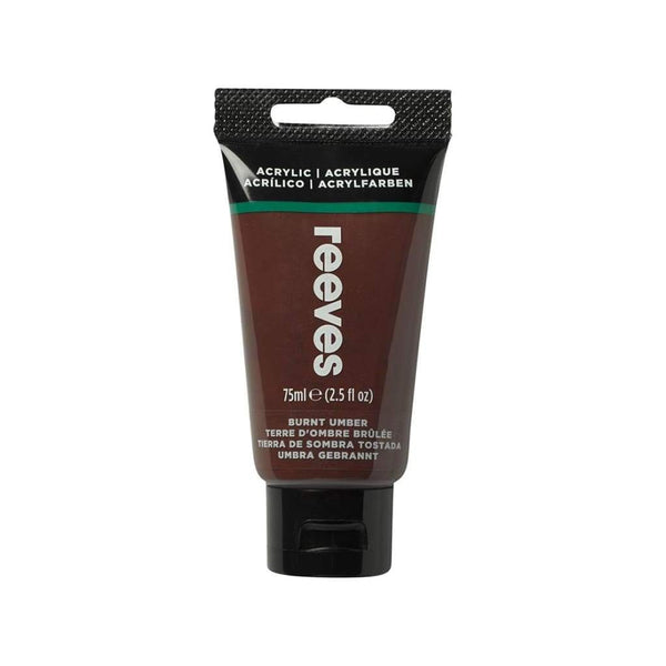 Reeves - Acrylic Paint 75ml - Burnt Umber