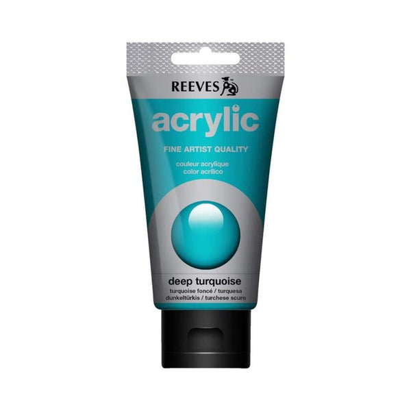 Reeves - Acrylic Paint 75ml - Deep Turquoise 490