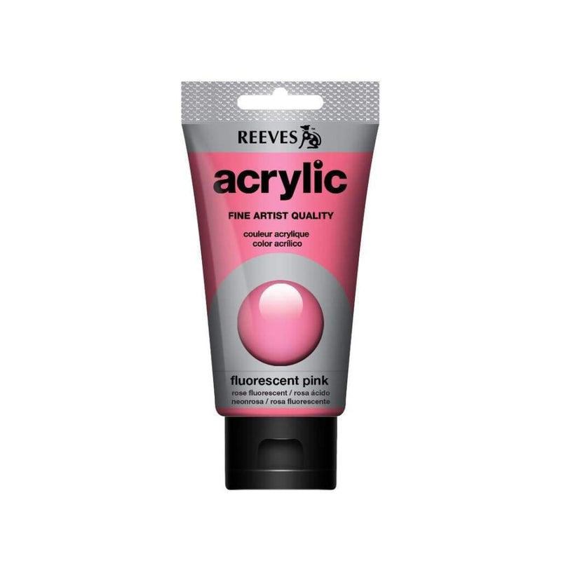 Reeves - Acrylic Paint 75ml - Fluorescent Pink 840