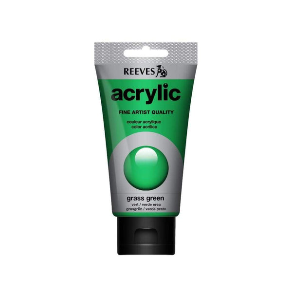 Reeves - Acrylic Paint 75ml - Grass Green 440