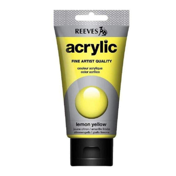 Reeves - Acrylic Paint 75ml - Lemon Yellow 100