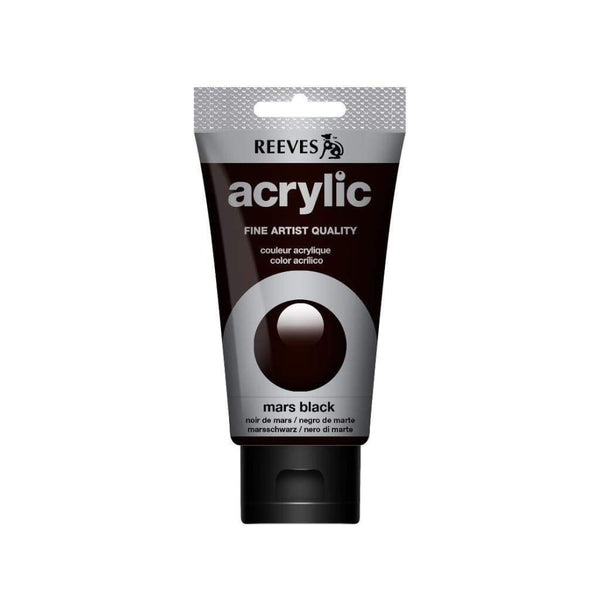 Reeves - Acrylic Paint 75ml - Mars Black 630