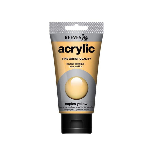Reeves - Acrylic Paint 75ml - Naples Yellow 495
