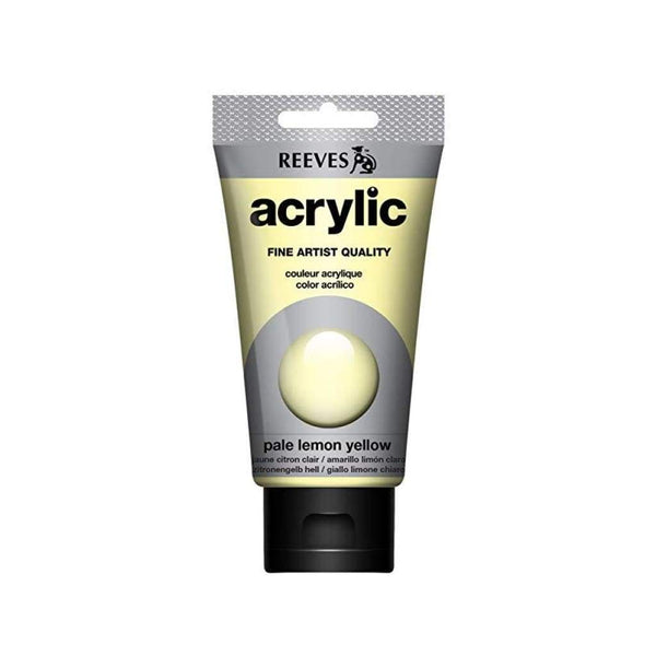 Reeves - Acrylic Paint 75ml - Pale Lemon Yellow 101