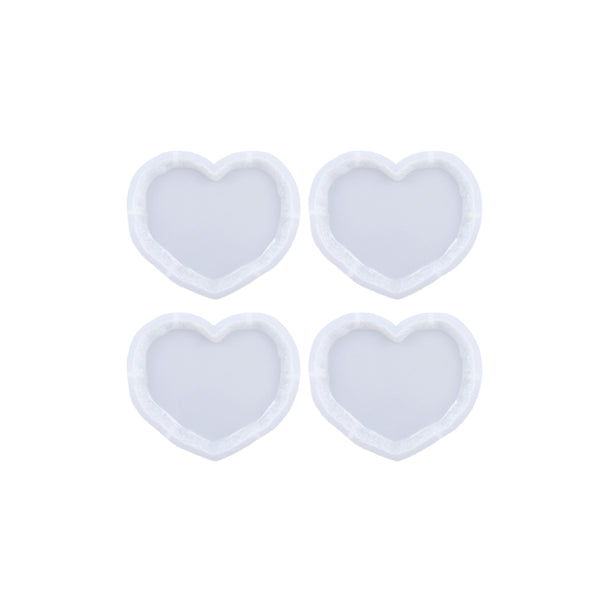 Poppy Crafts Silicone Resin Molds #77 - Heart Coasters