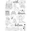 Simple Stories Little Princess Photopolymer Clear Stamps Make A Wish