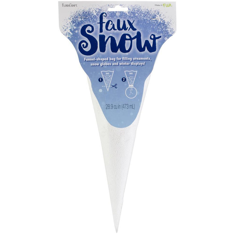 Faux Snow Globe Filler 2mm White, 473ml, 28.9 Cubic Inches