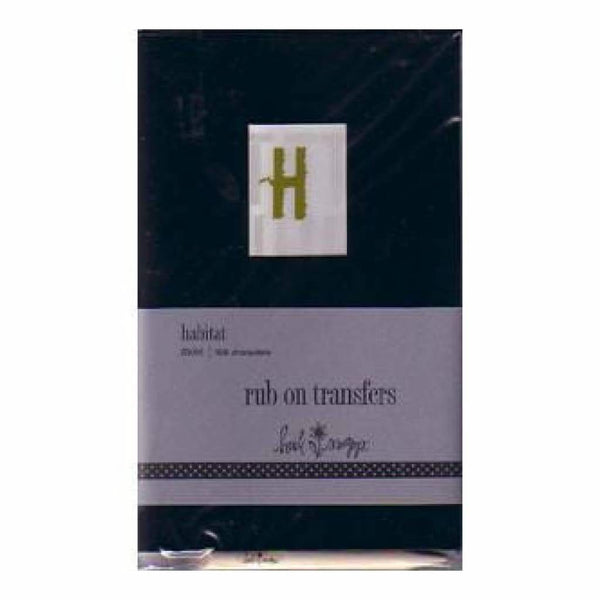 Rub-On Alphabet- 1 1/4 Habitat- Moss