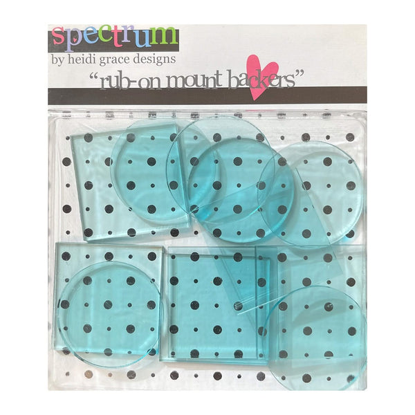 Heidi Grace Spectrum Rub-On Mount Backers - Green 12pcs
