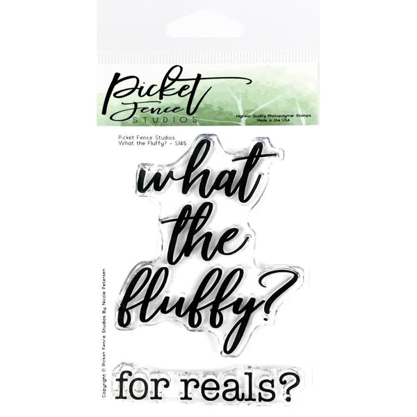 Picket Fence Studios 3inch X4inch Stamp Set What The Fluffy?
