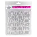 My Favorite Things Premium Stencil 6in X 6in - Peace, Love & Joy*