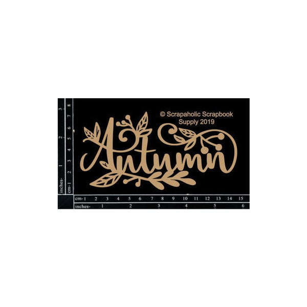 Scrapaholics - Laser Cut Chipboard 1.8mm Thick - Autumn, 5.5inch X2.75inch