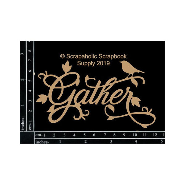 Scrapaholics - Laser Cut Chipboard 1.8mm Thick - Gather, 4.75inch X2.75inch