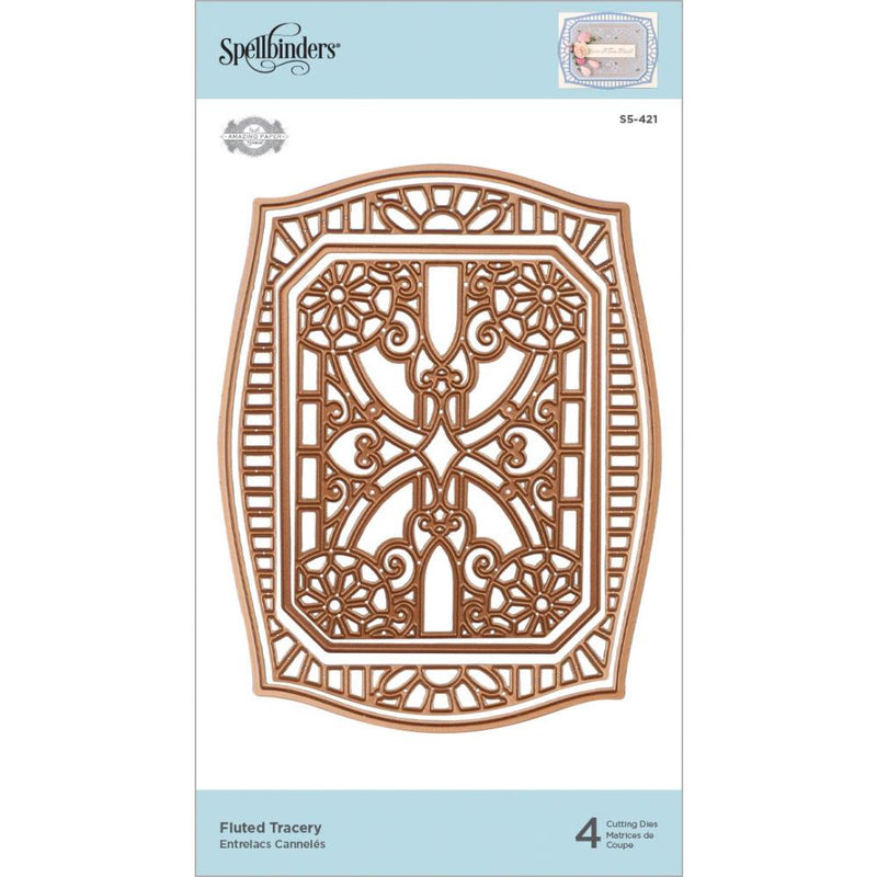Spellbinders Flourished Fretwork Etched Die By Becca Feeken - Fluted Tracery*