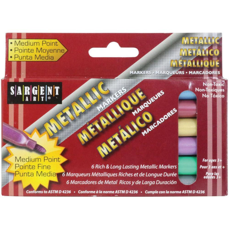 Liquid Metals Medium Point Markers 6/ pack
